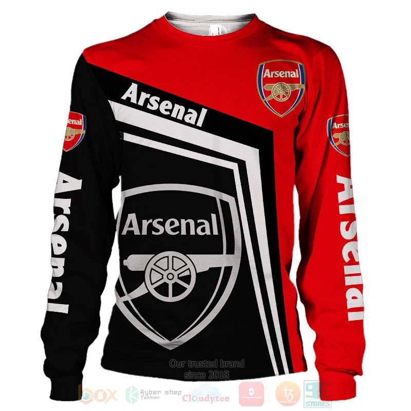Arsenal red black 3D shirt hoodie 1 2 3 4 5 6 7 8 9 10 11 12 13 14 15