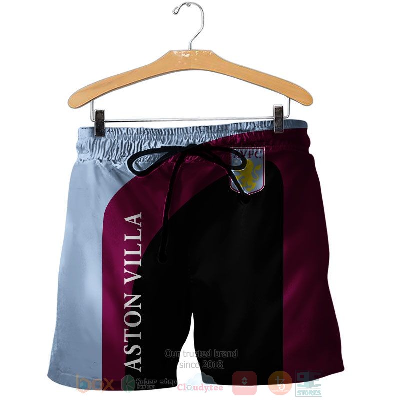 Aston Villa FC red black 3D shirt hoodie 1 2 3 4 5 6 7 8 9 10 11