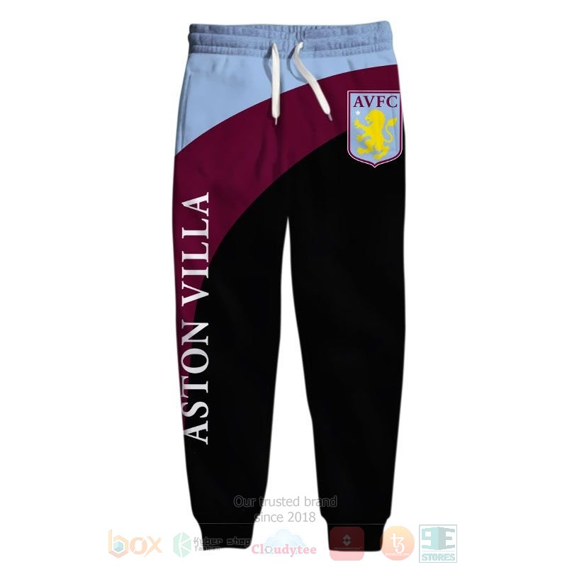 Aston Villa FC red black 3D shirt hoodie 1 2 3 4 5 6 7 8 9 10 11 12 13 14 15 16