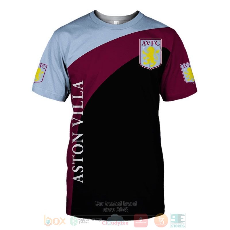 Aston Villa FC red black 3D shirt hoodie 1 2 3 4 5 6 7 8 9 10 11 12 13 14 15 16 17 18 19 20 21
