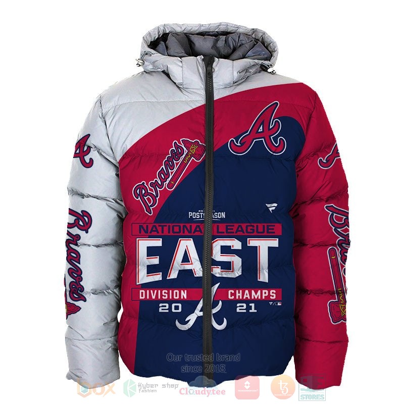 Atlanta Braves NL East Division Champions 2021 white red blue 3D shirt hoodie 1 2 3 4 5 6 7 8 9 10 11 12 13 14 15 16 17 18