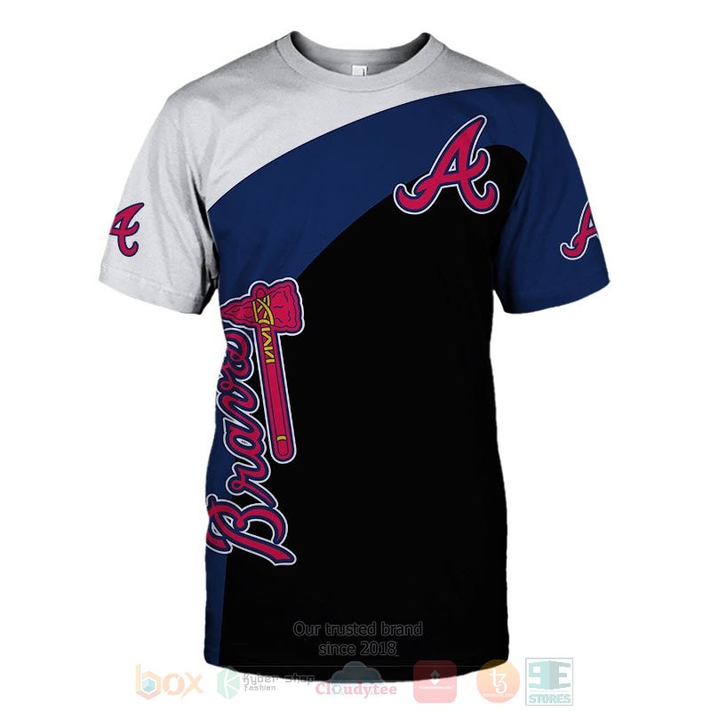 Atlanta Braves white blue black 3D shirt hoodie 1 2 3 4 5 6 7 8 9 10 11 12 13 14 15 16 17 18 19 20 21