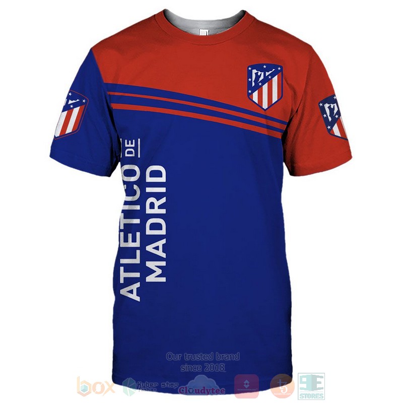 Atletico de Madrid blue red 3D shirt hoodie 1 2 3 4 5 6 7 8 9 10