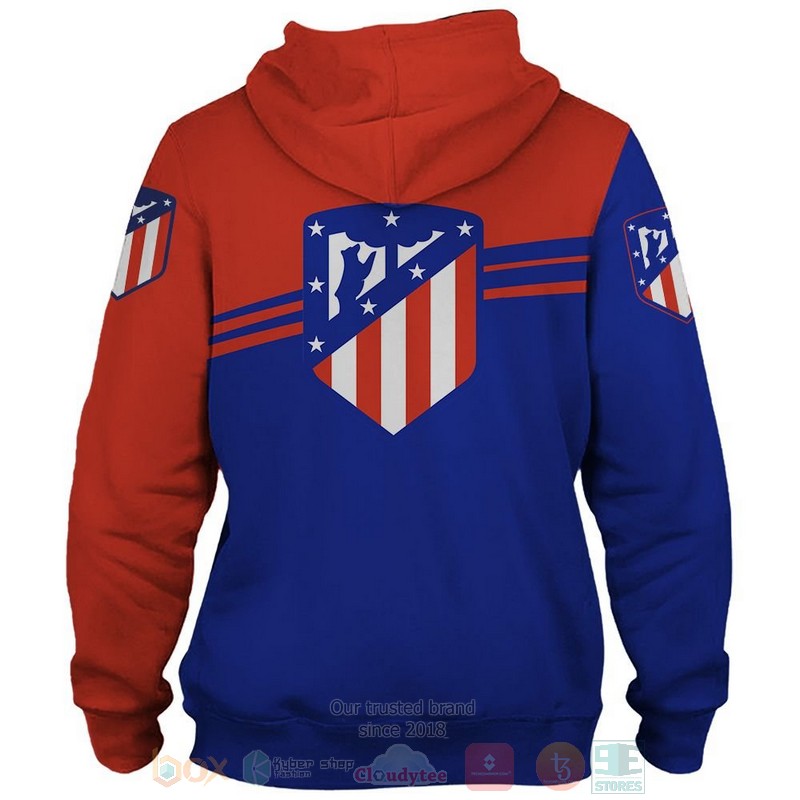 Atletico de Madrid blue red 3D shirt hoodie 1 2 3 4 5 6 7 8 9 10 11 12 13 14 15 16 17