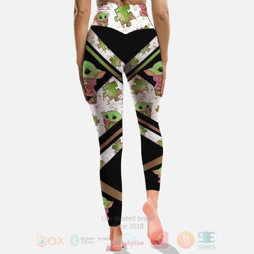 Baby Yoda Be You The World Will Adjust Autism Awareness Custom Name 3D Hoodie Leggings 1 2 3
