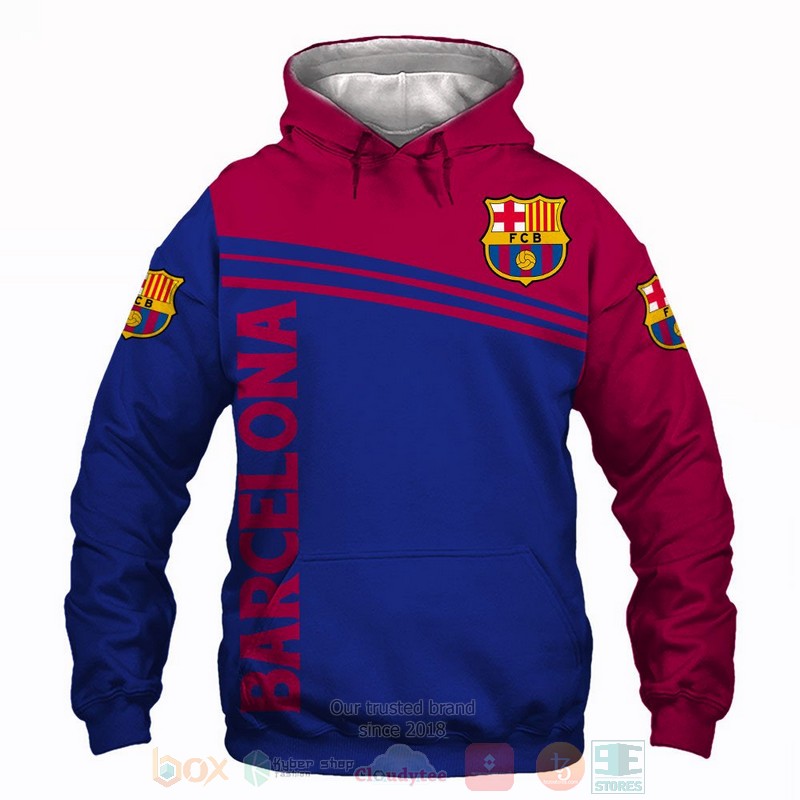 Barcelona Football Club blue red 3D shirt hoodie 1 2 3 4 5 6 7 8 9 10 11 12
