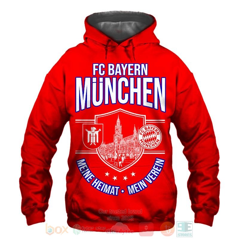 Bayern Munchen FC red 3D shirt hoodie 1 2 3 4 5 6 7 8 9 10 11 12
