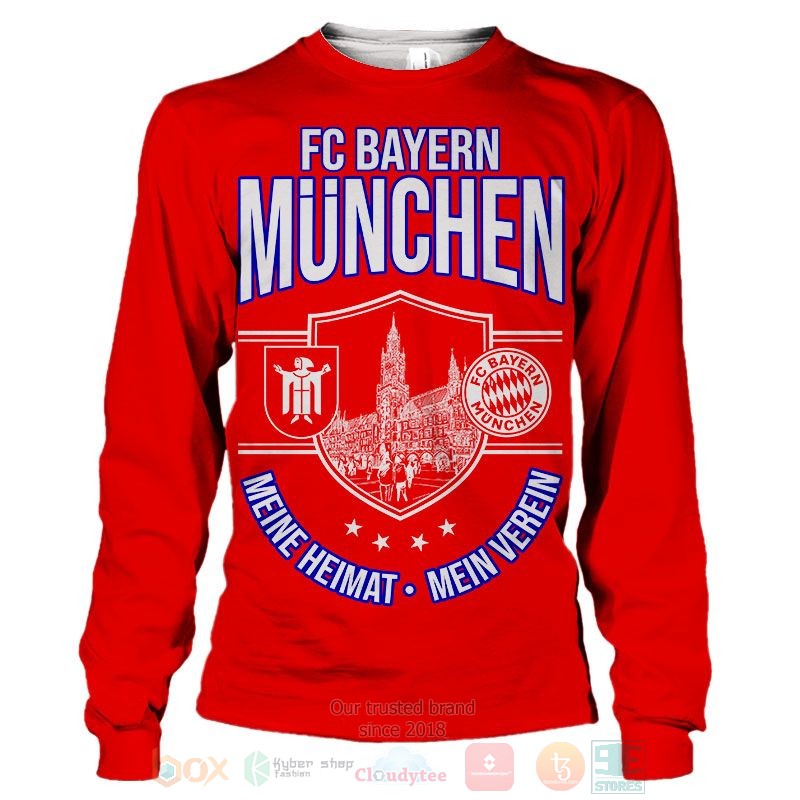 Bayern Munchen FC red 3D shirt hoodie 1 2 3 4 5 6 7 8 9 10 11 12 13 14 15