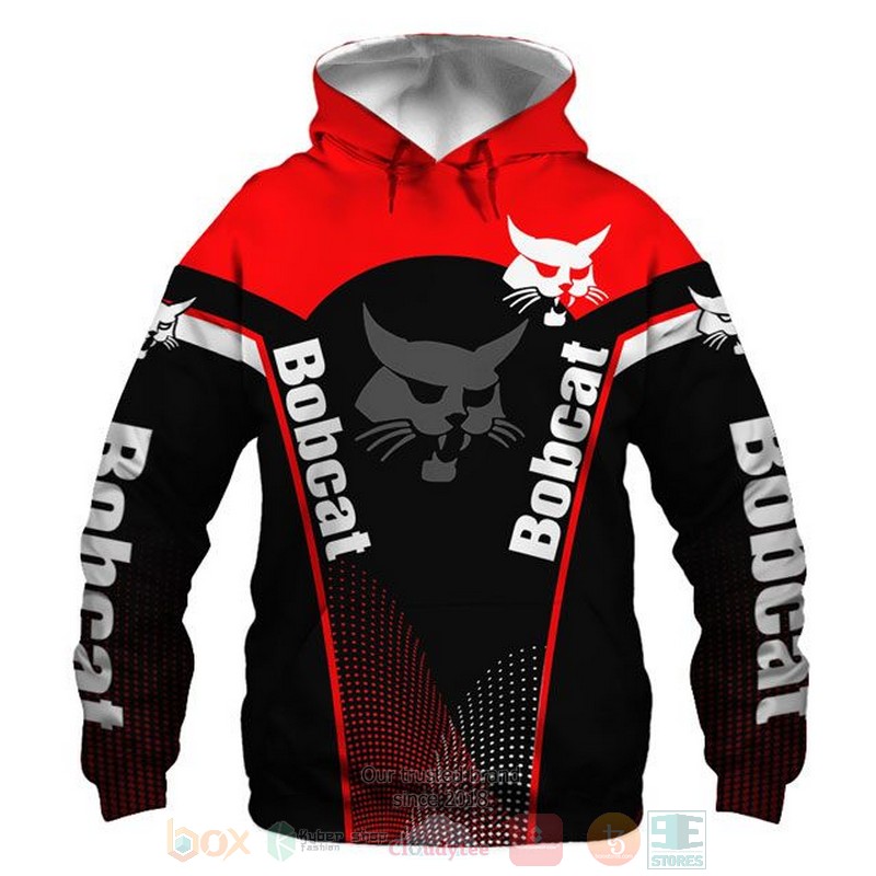 Bobcat red black 3D shirt hoodie 1 2 3 4 5 6 7 8 9 10 11 12
