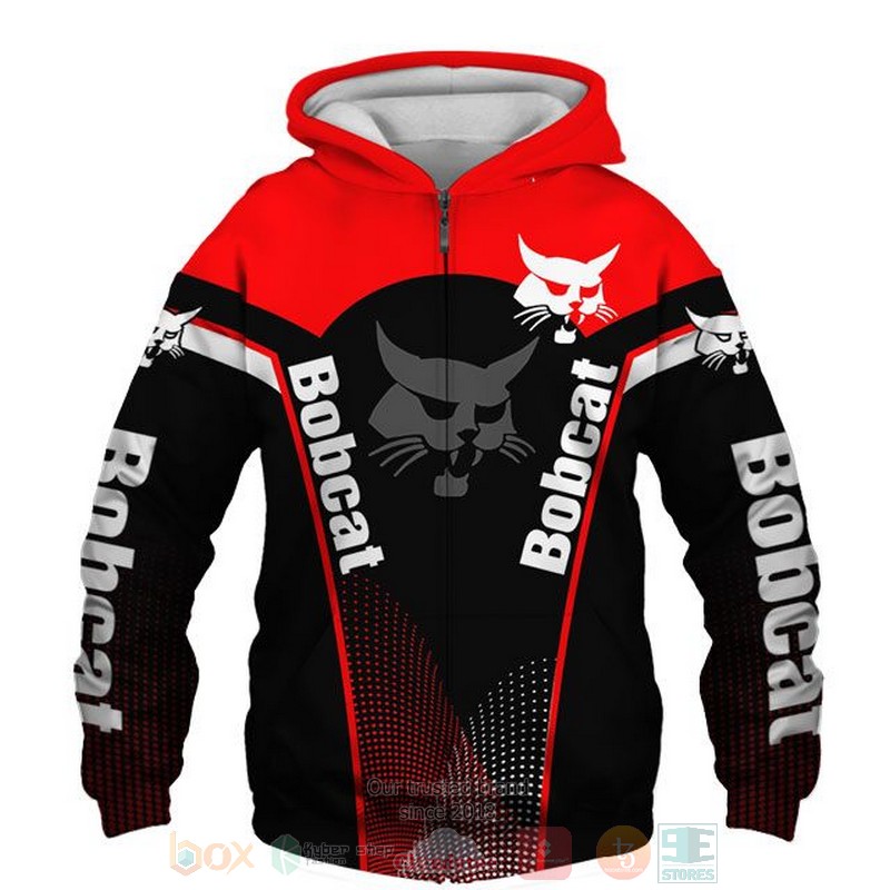 Bobcat red black 3D shirt hoodie 1 2 3 4 5 6 7 8 9 10 11 12 13 14