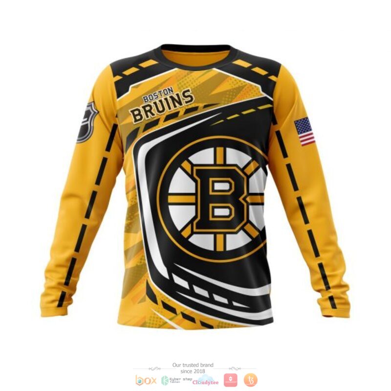 Boston Bruins NHL black yellow 3D shirt hoodie 1 2 3 4 5