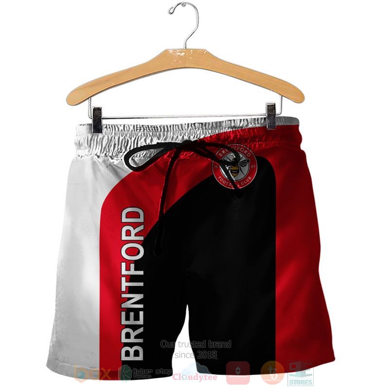 Brentford FC white red black 3D shirt hoodie 1 2 3 4 5 6 7 8 9 10 11