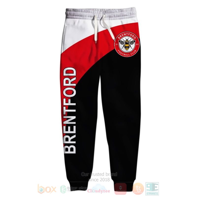 Brentford FC white red black 3D shirt hoodie 1 2 3 4 5 6 7 8 9 10 11 12 13 14 15 16