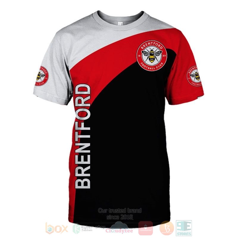 Brentford FC white red black 3D shirt hoodie 1 2 3 4 5 6 7 8 9 10 11 12 13 14 15 16 17 18 19 20 21