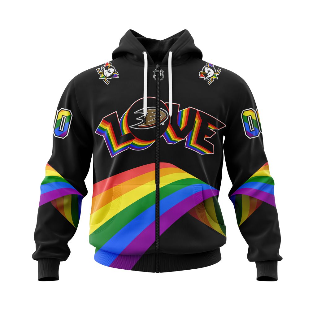 CUSTOM NHLLGBT03DUCKS220128 000 hoodie zip front