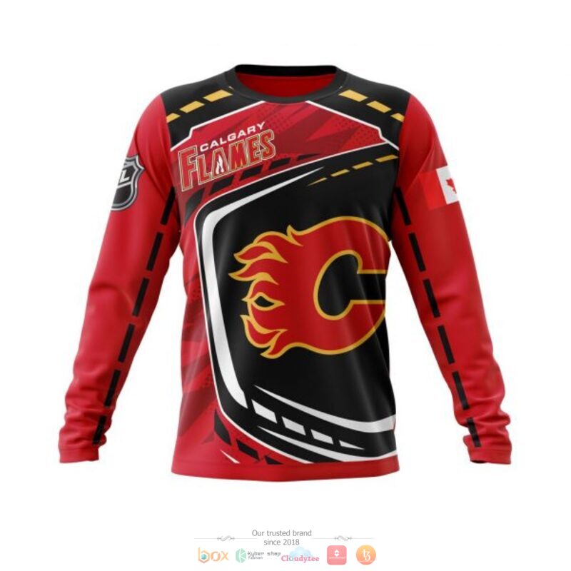 Calgary Flames NHL black red 3D shirt hoodie 1 2 3 4 5