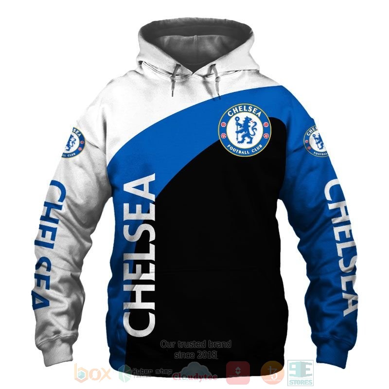 Chelsea FC white blue black 3D shirt hoodie 1 2 3 4 5 6 7 8 9 10 11 12