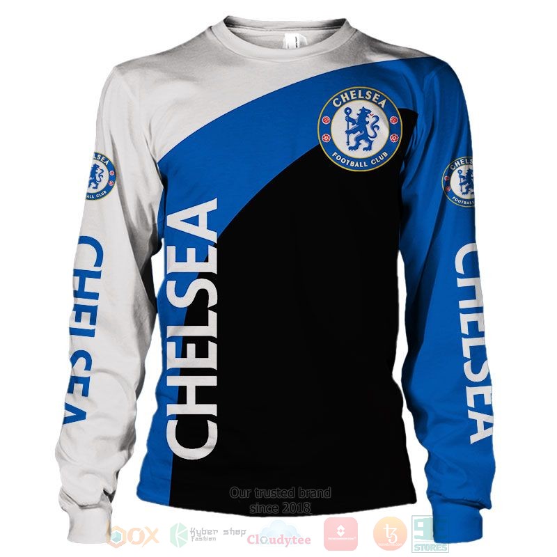 Chelsea FC white blue black 3D shirt hoodie 1 2 3 4 5 6 7 8 9 10 11 12 13 14 15