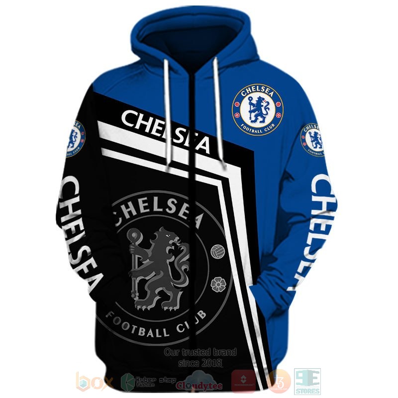 Chelsea Football Club blue black 3D shirt hoodie 1 2 3 4 5 6 7 8 9 10 11 12 13 14