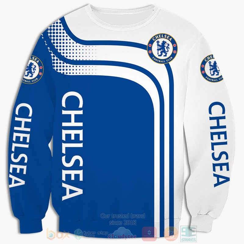 Chelsea Football Club blue white 3D shirt hoodie 1 2 3 4 5 6 7 8 9 10 11 12 13 14 15