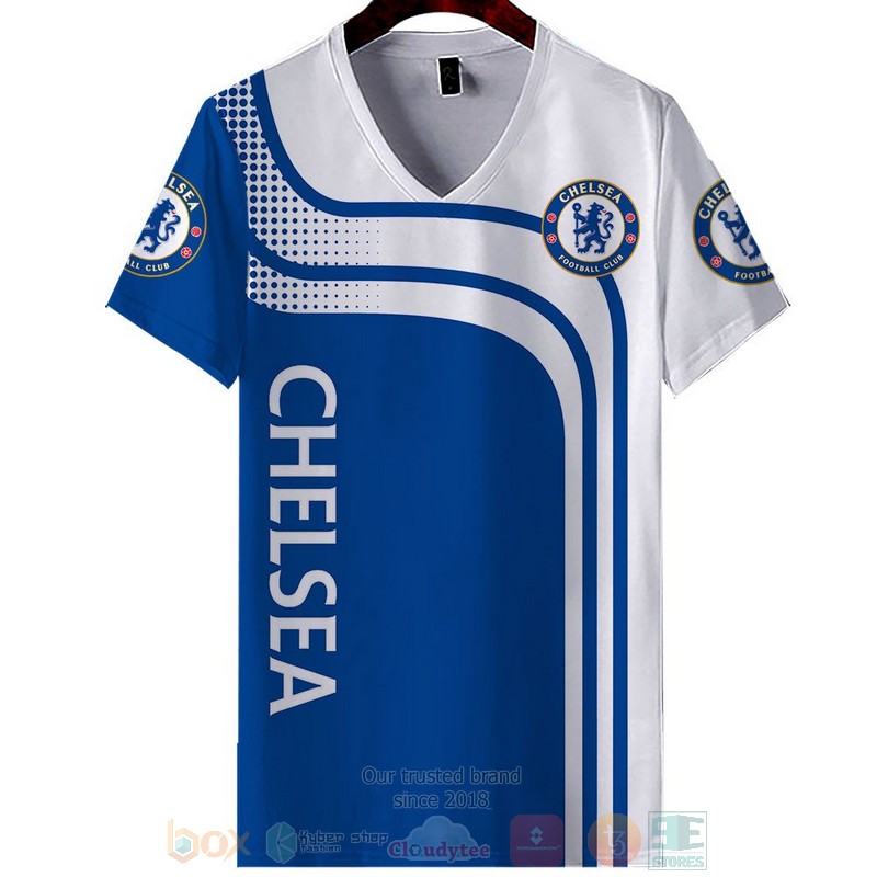 Chelsea Football Club blue white 3D shirt hoodie 1 2 3 4 5 6 7 8 9 10 11 12 13 14 15 16 17 18