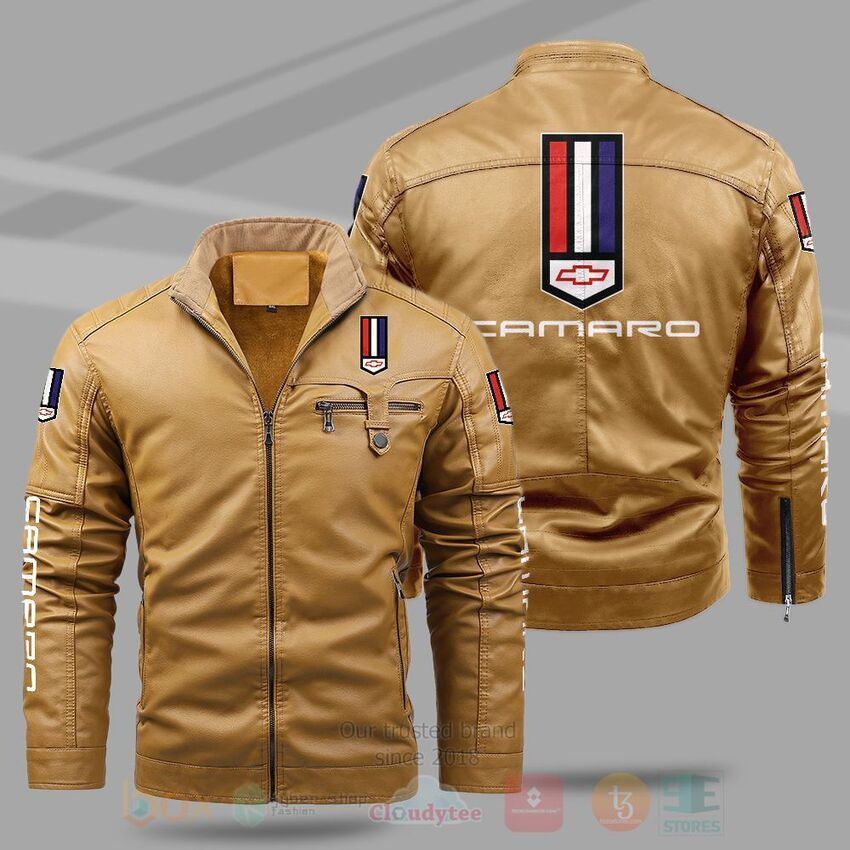 Chevrolet Camaro Fleece Leather Jacket 1