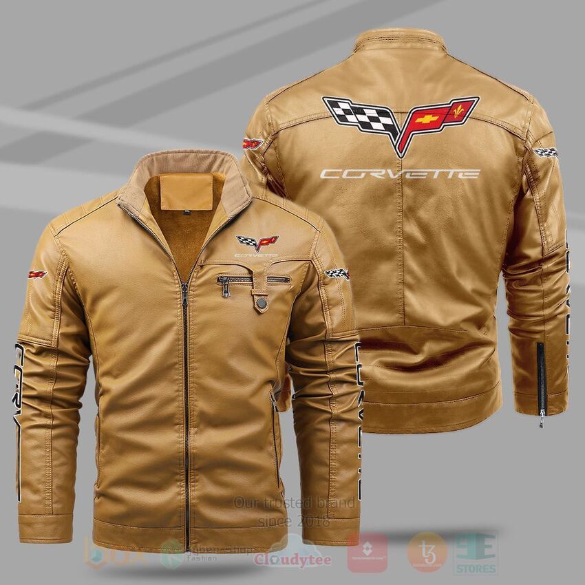 Chevrolet Corvette Fleece Leather Jacket 1