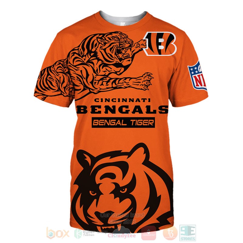 Cincinnati Bengals Bengal Tiger 3D shirt hoodie 1 2 3 4 5 6 7 8 9