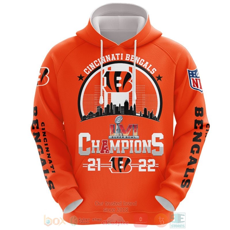 Cincinnati Bengals Champions 3D shirt hoodie 1 2 3 4 5 6 7 8 9 10 11 12