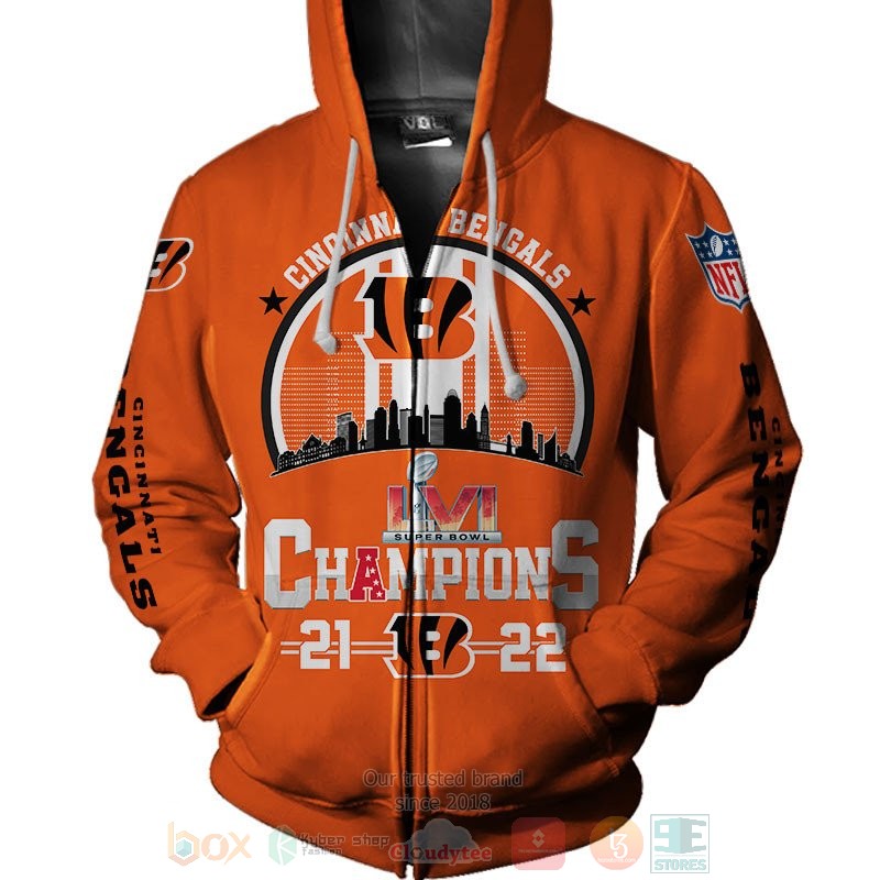 Cincinnati Bengals Champions 3D shirt hoodie 1 2 3 4 5 6 7 8 9 10 11 12 13 14