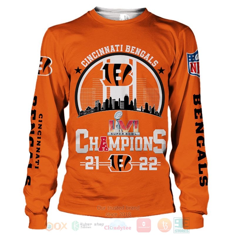 Cincinnati Bengals Champions 3D shirt hoodie 1 2 3 4 5 6 7 8 9 10 11 12 13 14 15
