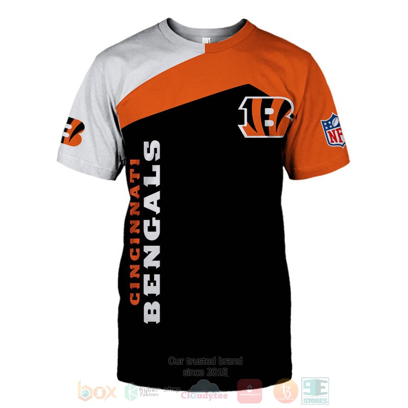 Cincinnati Bengals NLF white orange black 3D shirt hoodie 1 2 3 4 5 6 7 8 9