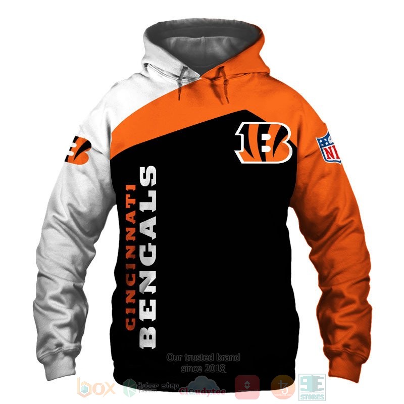 Cincinnati Bengals NLF white orange black 3D shirt hoodie 1 2 3 4 5 6 7 8 9 10 11 12