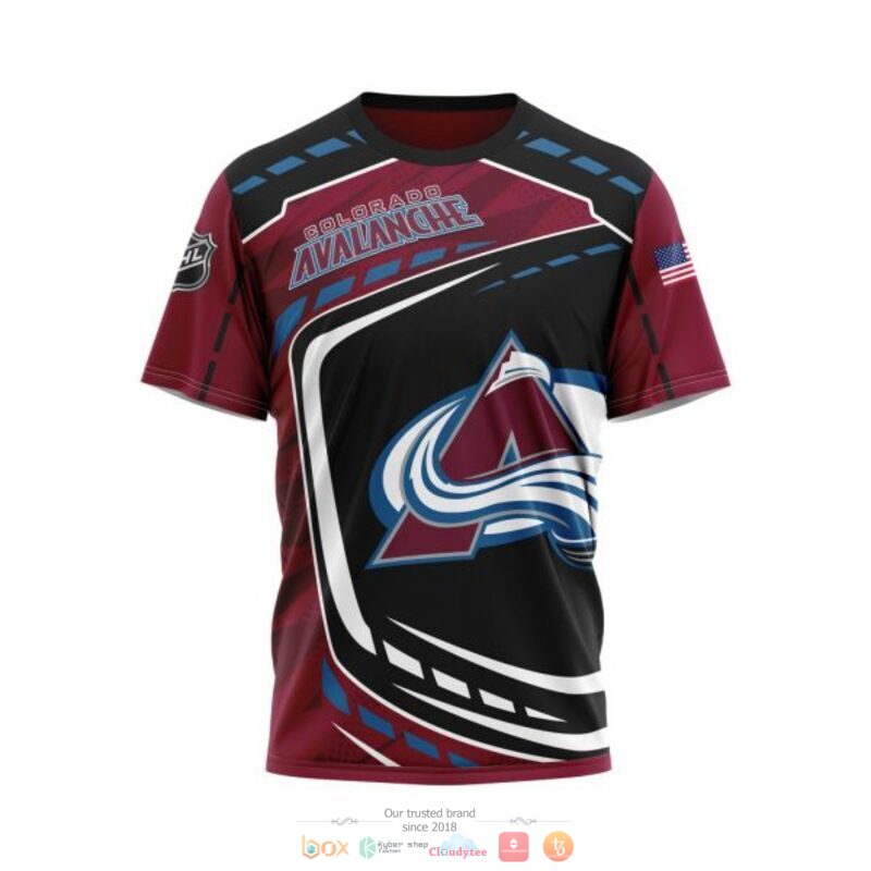 Colorado Avalanche NHL black dark red 3D shirt hoodie 1 2 3 4 5 6 7