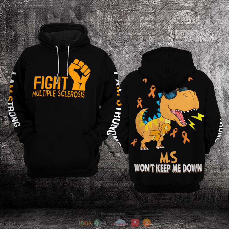 Dinosaurs Fight Multiple Sclerosis Awareness 3D hoodie