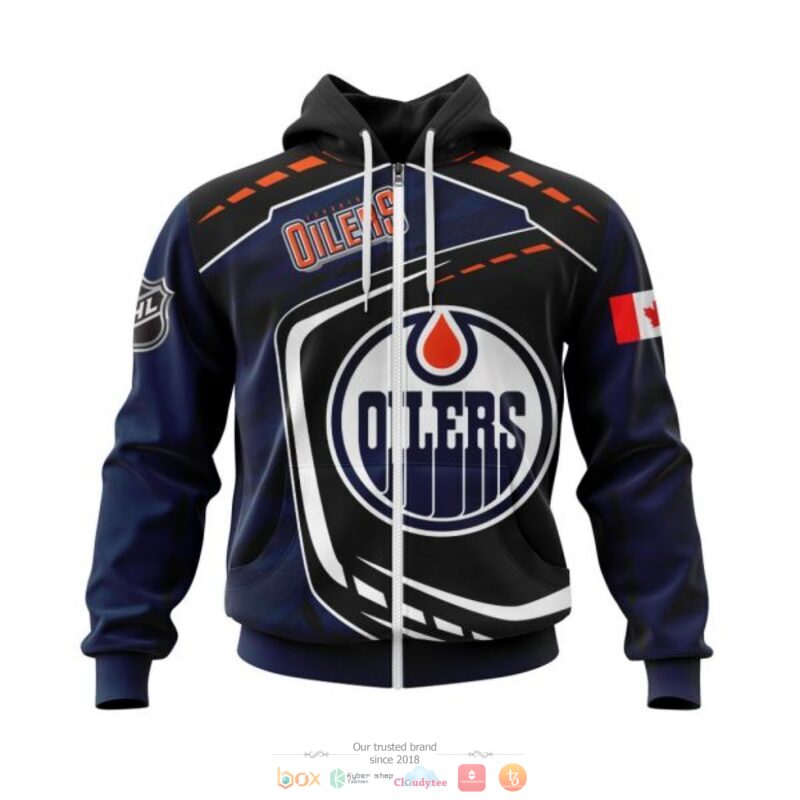 Edmonton Oilers NHL black blue 3D shirt hoodie 1