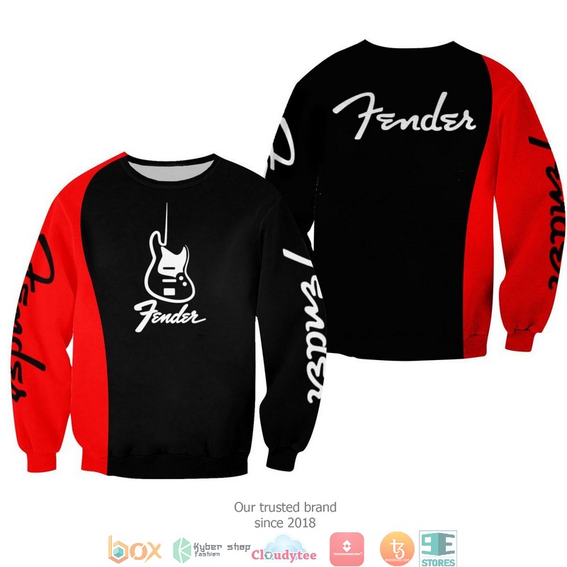 Fender Mini Guitar Black Red 3d full printing shirt hoodie 1 2 3