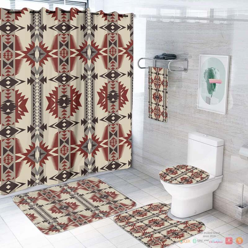 Geometric Seamless Pattern Native American Bathroom Set