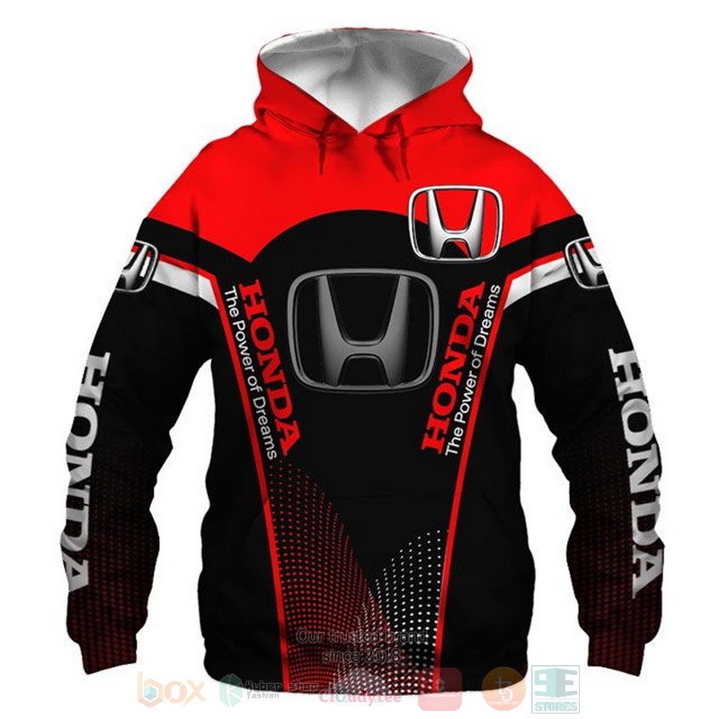Honda The Power of Dreams red black 3D shirt hoodie 1 2 3 4 5 6 7 8 9 10 11 12