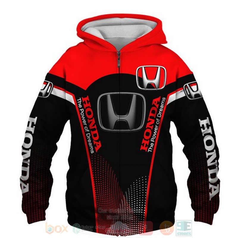 Honda The Power of Dreams red black 3D shirt hoodie 1 2 3 4 5 6 7 8 9 10 11 12 13 14