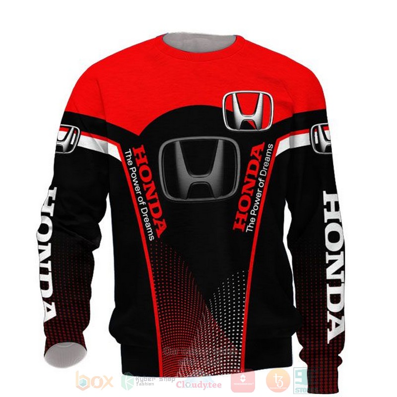 Honda The Power of Dreams red black 3D shirt hoodie 1 2 3 4 5 6 7 8 9 10 11 12 13 14 15