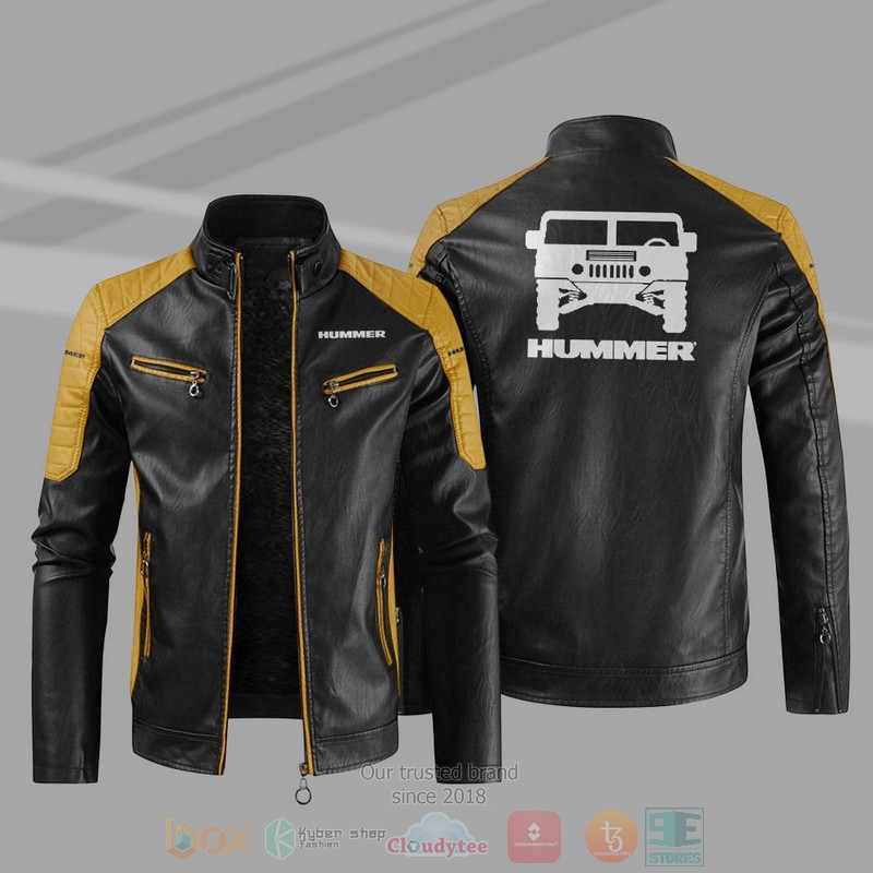 Hummer Block Leather Jacket 1