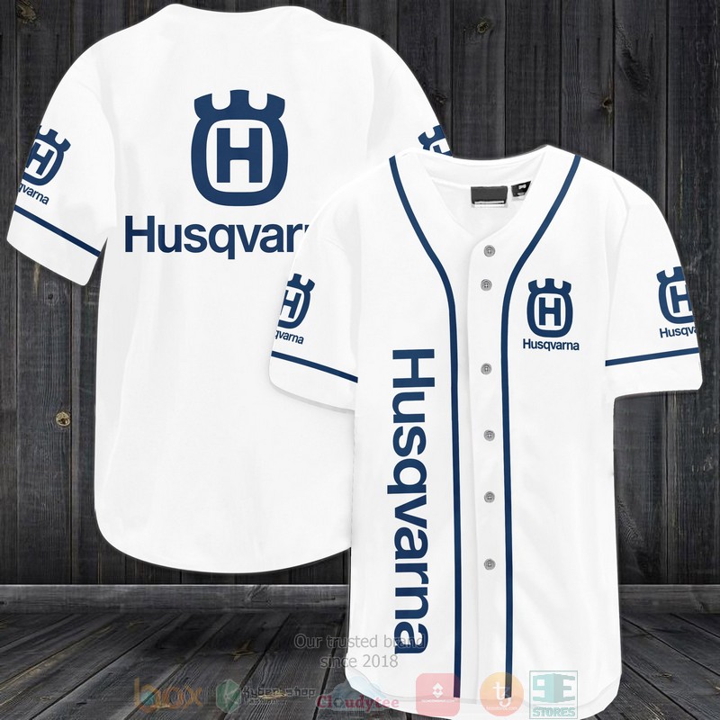 Husqvarna white Baseball Jersey