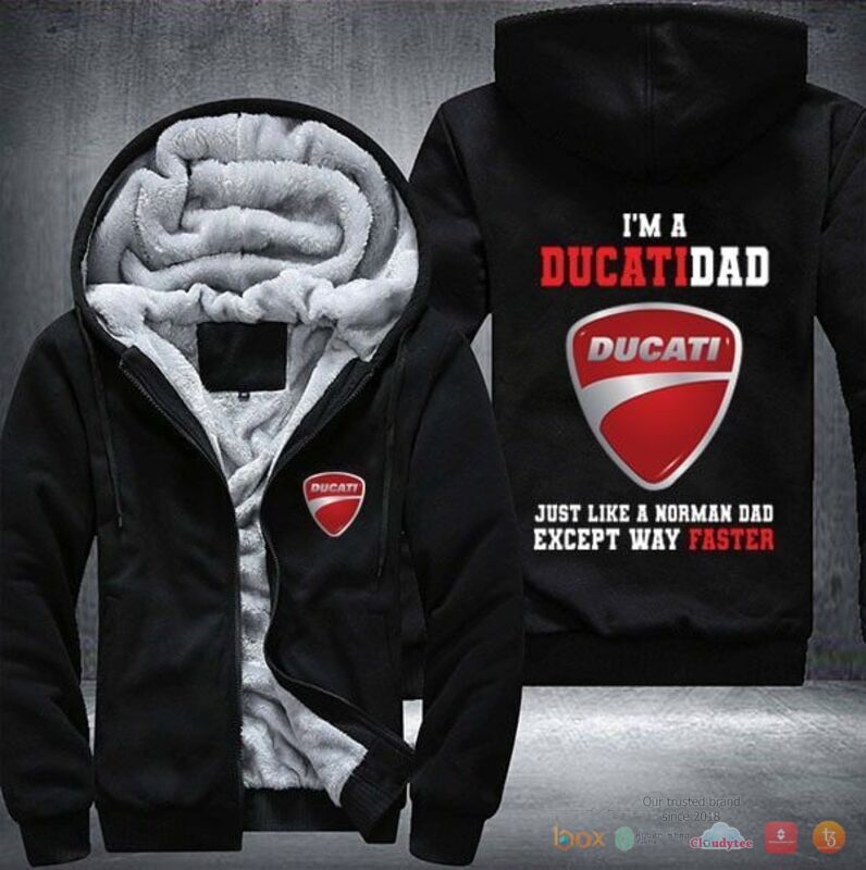Im a Ducatidad Just Like a normal Dad Fleece Hoodie Jacket 1