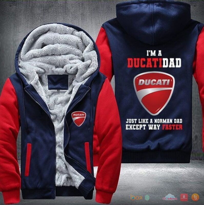 Im a Ducatidad Just Like a normal Dad Fleece Hoodie Jacket 1 2 3