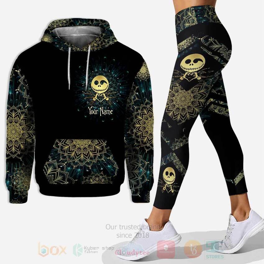 Jack Skellington You Matter Semicolon Eyes Personalized Suicide Prevention Custom Name 3D Hoodie Leggings
