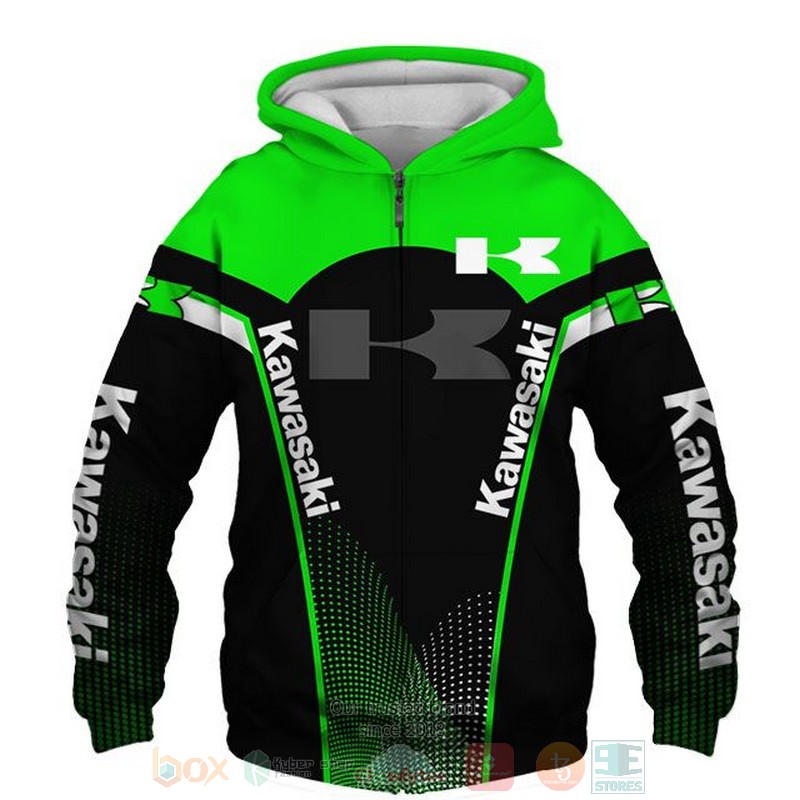 Kawasaki green black 3D shirt hoodie 1 2 3 4 5 6 7 8 9 10 11 12 13 14