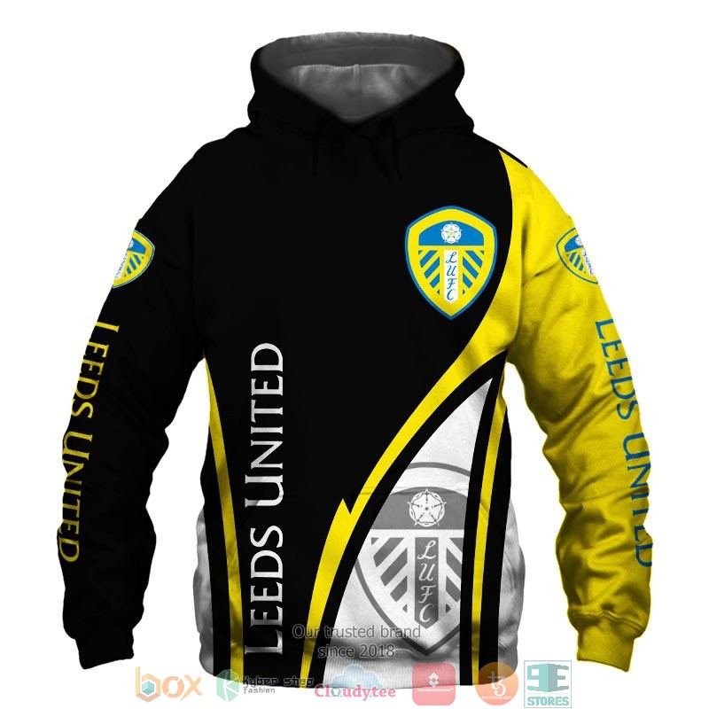 Leeds United Blue White 3d shirt hoodie