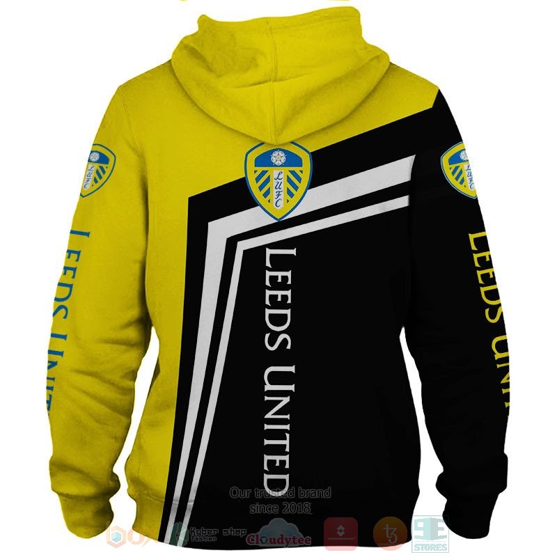 Leeds United black yellow 3D shirt hoodie 1 2 3 4 5 6 7 8 9 10 11 12 13