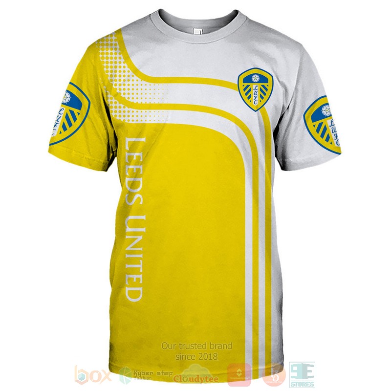 Leeds United yellow white 3D shirt hoodie 1 2 3 4 5 6 7 8 9